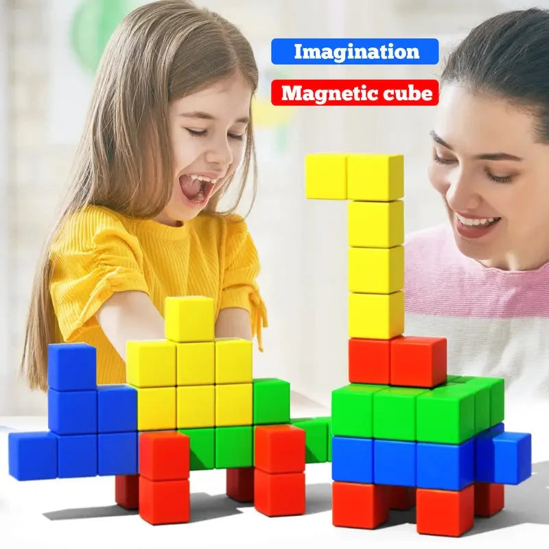 Colorful Magnetic Cube Learning Blocks Set 3 x 3 cm cube